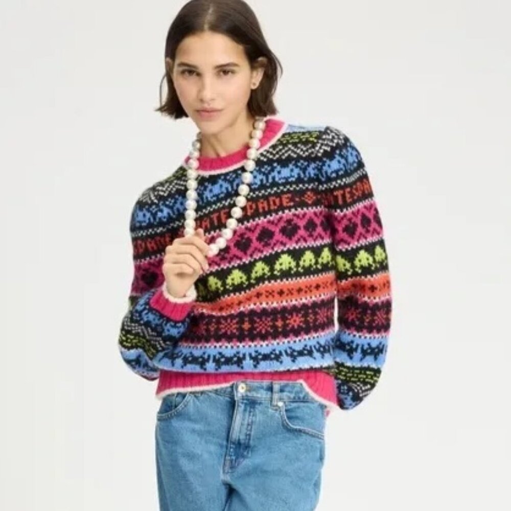 Space Invaders x Kate Spade Fair Isle Sweater
